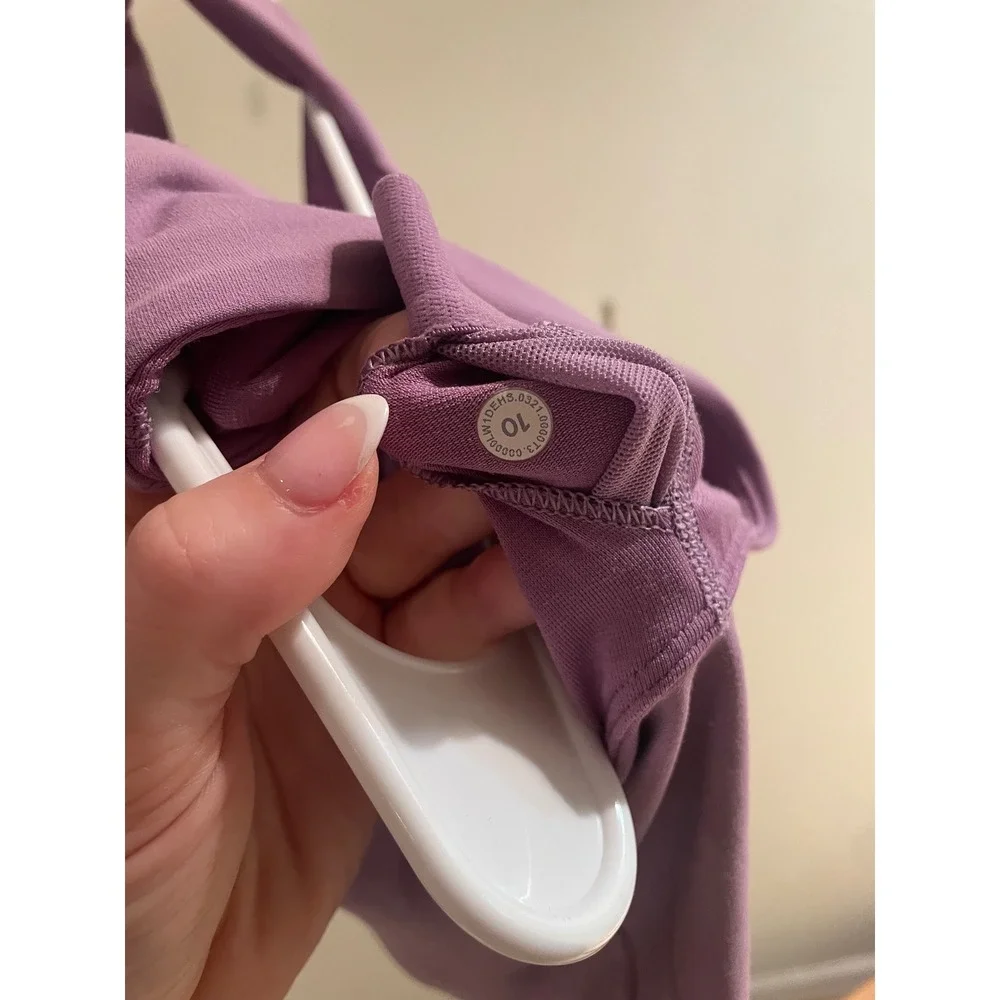Lululemon Align Reversible Tank Top W1DEHS Dusty Purple Nulu Yoga Crop Size 10